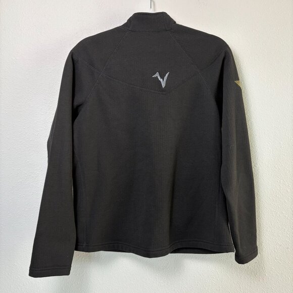 Voormi Full Zip Jacket Coat Womens L Black Pockets Wool Blend Company Logo USA - Picture 3 of 13